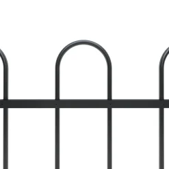 MAISON EXCLUSIVE - Clôture de jardin avec arceau en acier 1070 x 100 cm noir