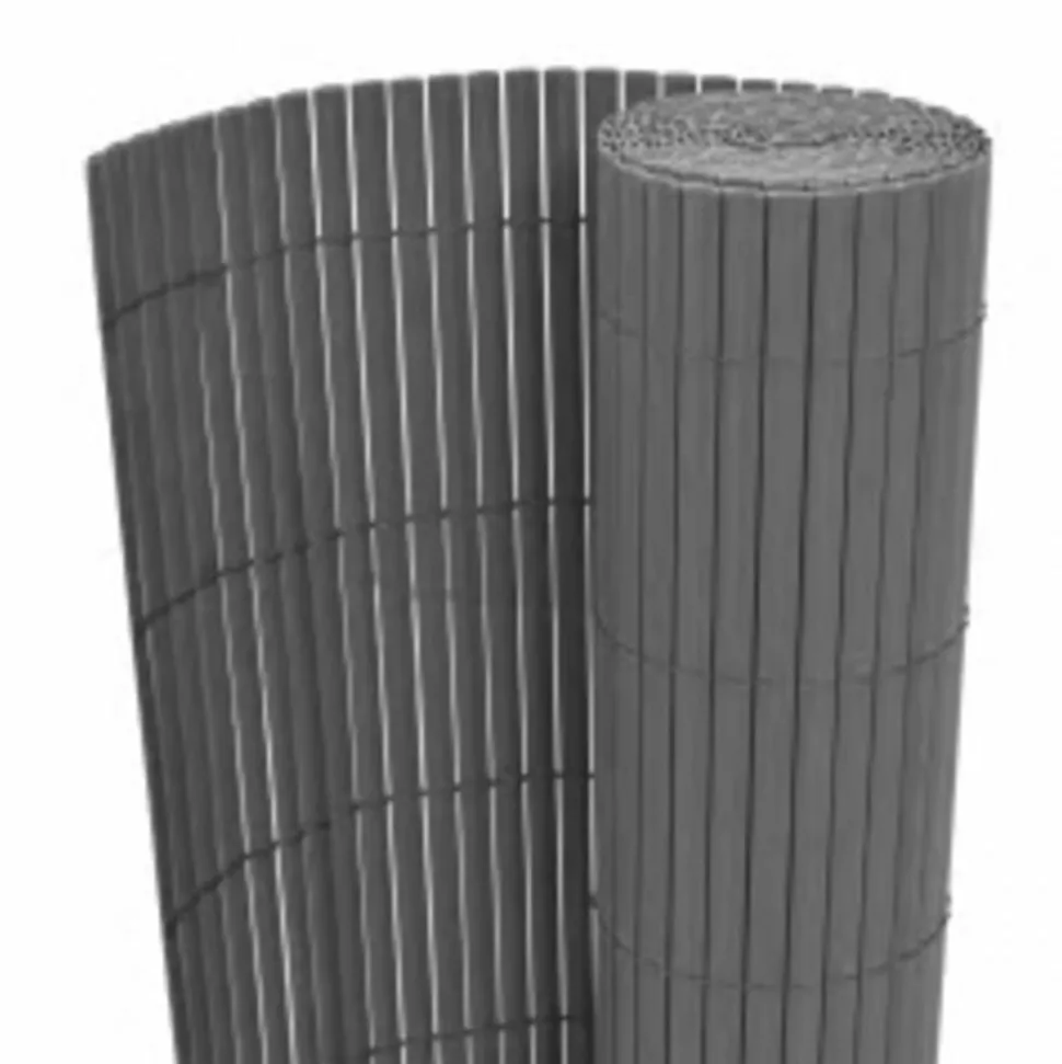 MAISON EXCLUSIVE - Clôture de jardin double face 110x400 cm gris
