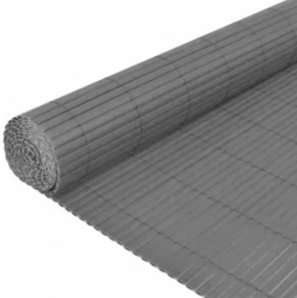 MAISON EXCLUSIVE - Clôture de jardin double face 110x400 cm gris