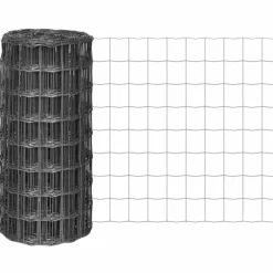 MAISON EXCLUSIVE - Clôture euro acier 25 x 0,8 m gris