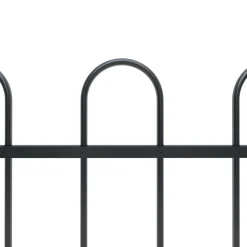 MAISON EXCLUSIVE - Clôture de jardin avec arceau en acier 1248 x 120 cm noir