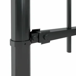 MAISON EXCLUSIVE - Clôture de jardin avec arceau en acier 1603,5x80 cm noir