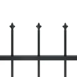 MAISON EXCLUSIVE - Clôture de jardin avec dessus en forme de lance en acier 1781,5 x 60 cm noir