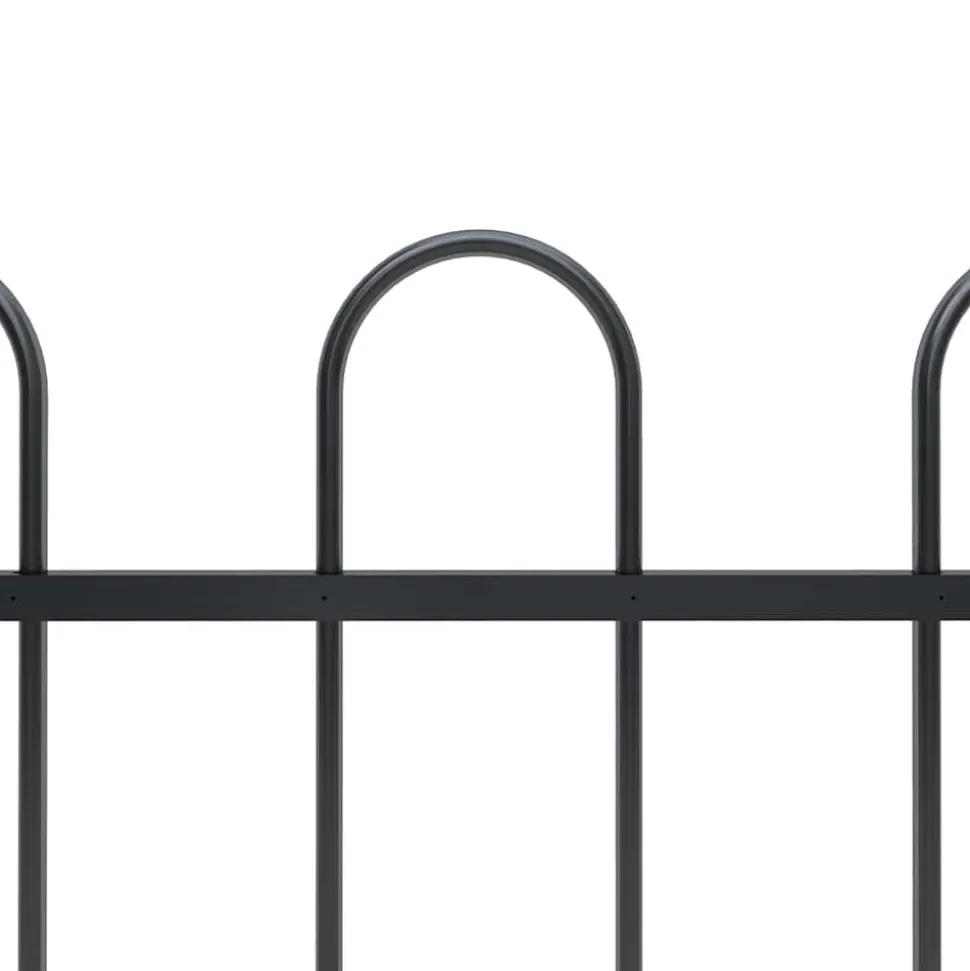 MAISON EXCLUSIVE - Clôture de jardin avec dessus en cerceau acier 1,8 m noir