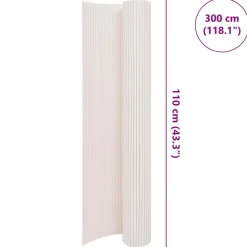 MAISON EXCLUSIVE - Clôture de jardin double face 110x300 cm blanc