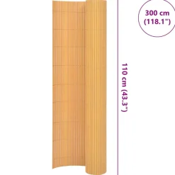 MAISON EXCLUSIVE - Clôture de jardin double face 110x300 cm jaune
