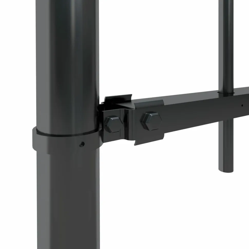MAISON EXCLUSIVE - Clôture de jardin avec dessus en forme de lance en acier 1603,5 x 100 cm noir