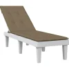 MAISON EXCLUSIVE - Coussin de chaise longue taupe mélangé (75+105) x 50 x 4 cm tissu