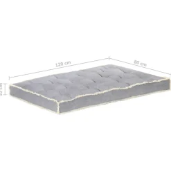 MAISON EXCLUSIVE - Coussin de canapé palette anthracite 120x80x10 cm