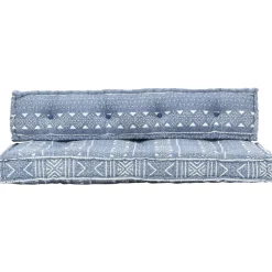 MAISON EXCLUSIVE - Coussin de canapé palette indigo tissu patchwork