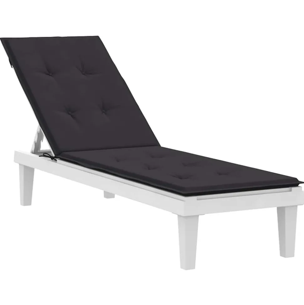 MAISON EXCLUSIVE - Coussin de chaise de terrasse noir (75+105)x50x4 cm
