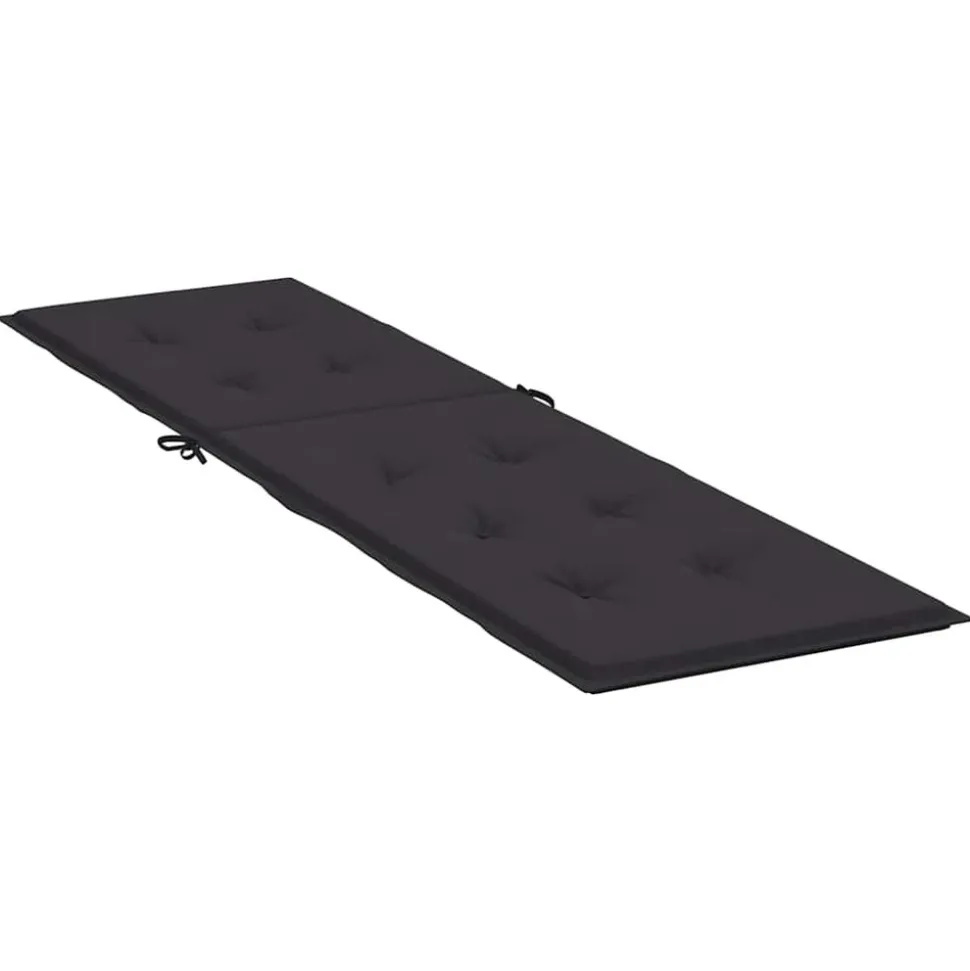 MAISON EXCLUSIVE - Coussin de chaise de terrasse noir (75+105)x50x4 cm