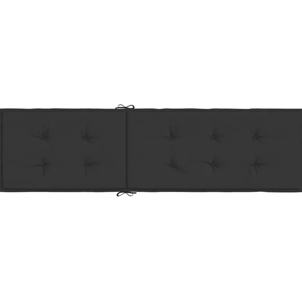 MAISON EXCLUSIVE - Coussin de chaise de terrasse noir (75+105)x50x4 cm