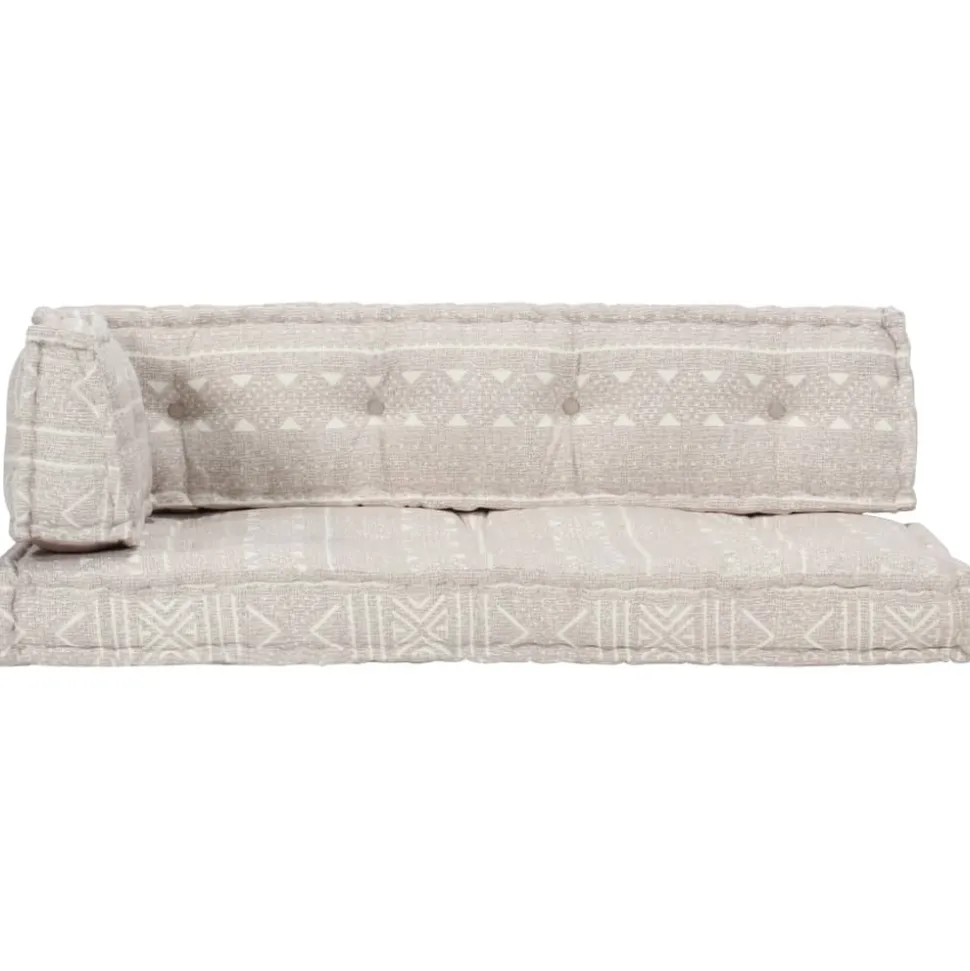 MAISON EXCLUSIVE - Coussin de canapé palette marron clair tissu patchwork