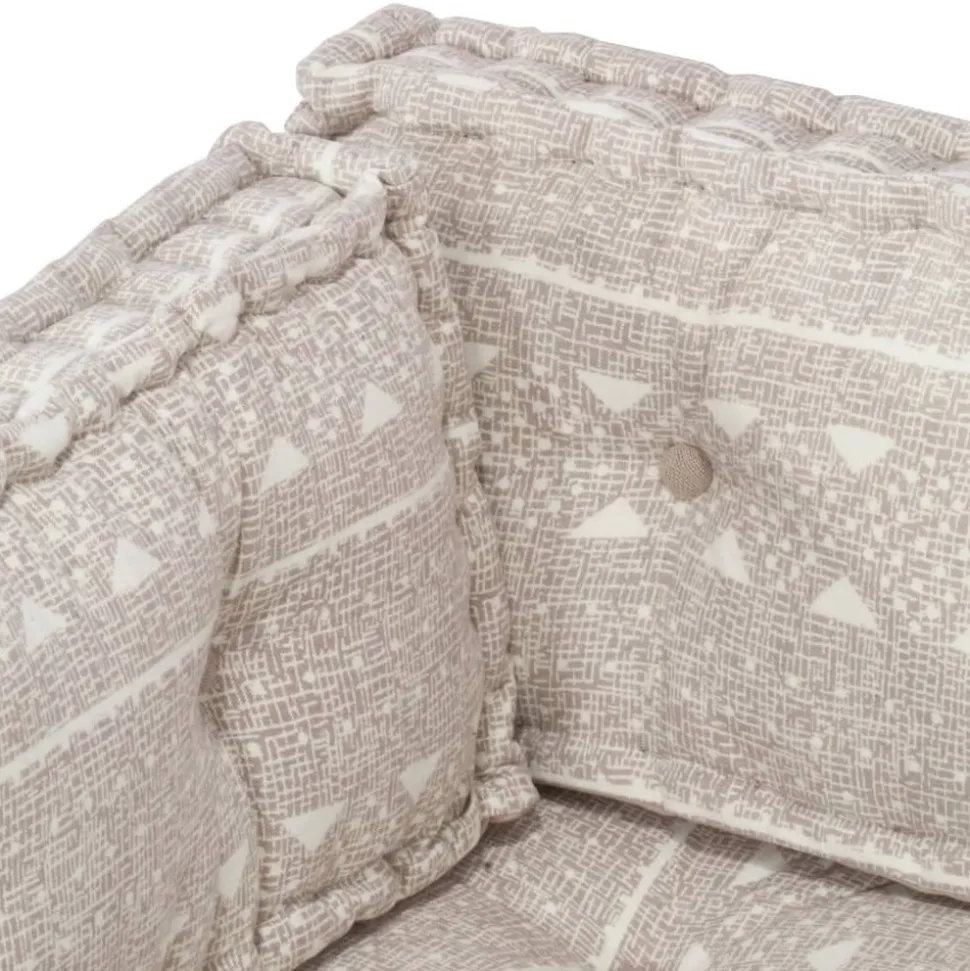MAISON EXCLUSIVE - Coussin de canapé palette marron clair tissu patchwork