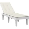 MAISON EXCLUSIVE - Coussin de chaise longue crème mélangé (75+105) x 50 x 4 cm