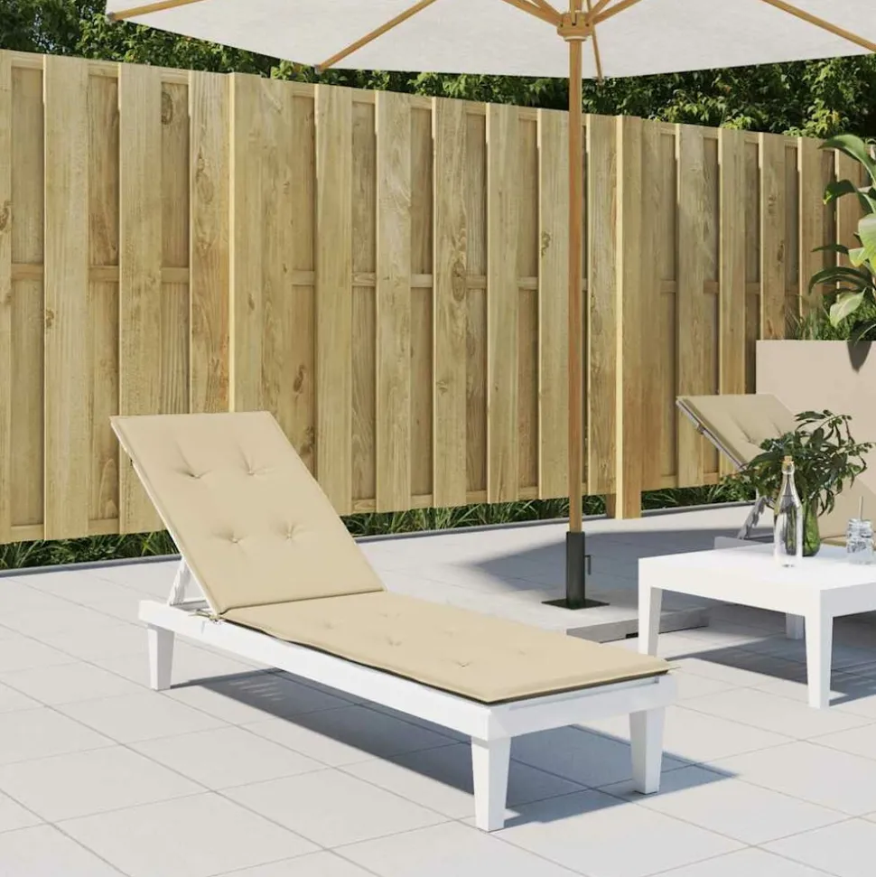 MAISON EXCLUSIVE - Coussin de chaise de terrasse beige (75+105)x50x4 cm