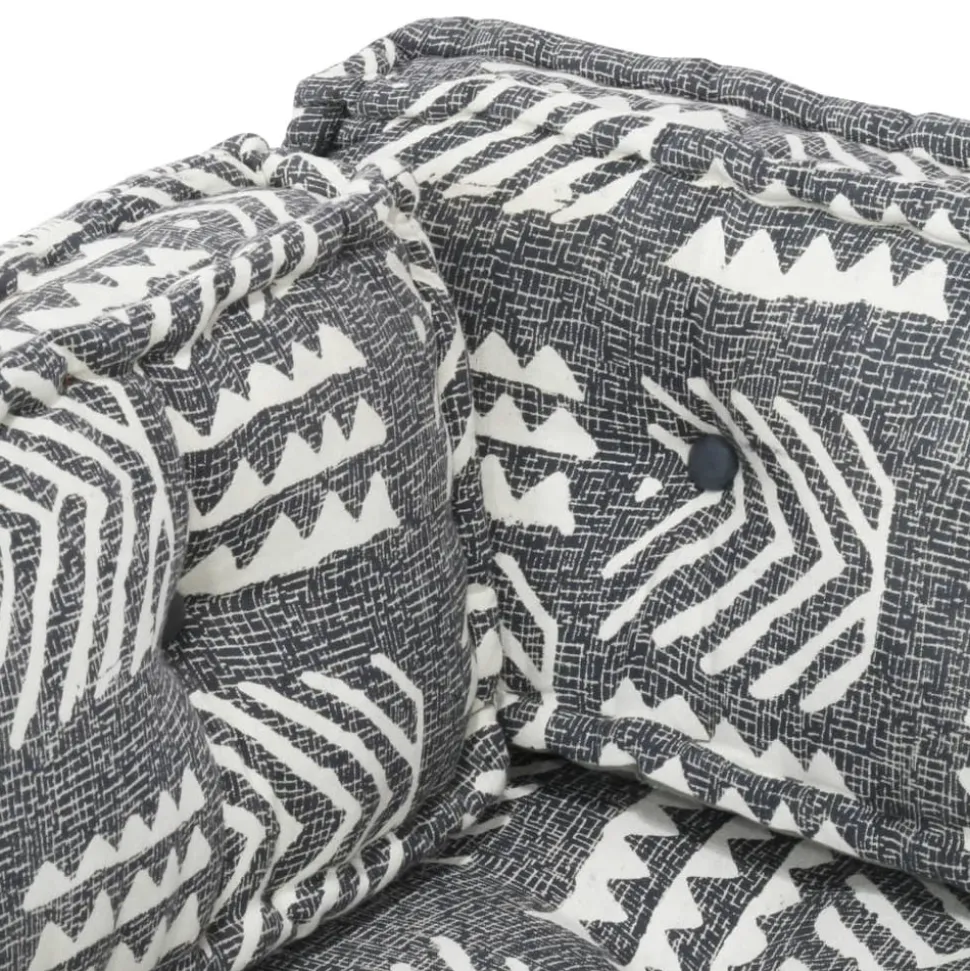 MAISON EXCLUSIVE - Coussin de canapé palette gris tissu patchwork