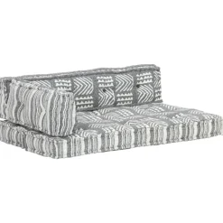MAISON EXCLUSIVE - Coussin de canapé palette gris tissu patchwork