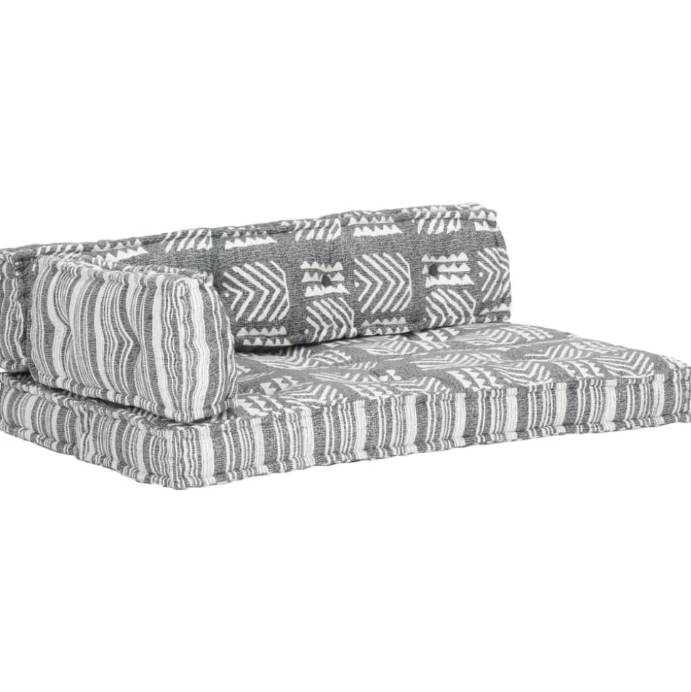 MAISON EXCLUSIVE - Coussin de canapé palette gris tissu patchwork