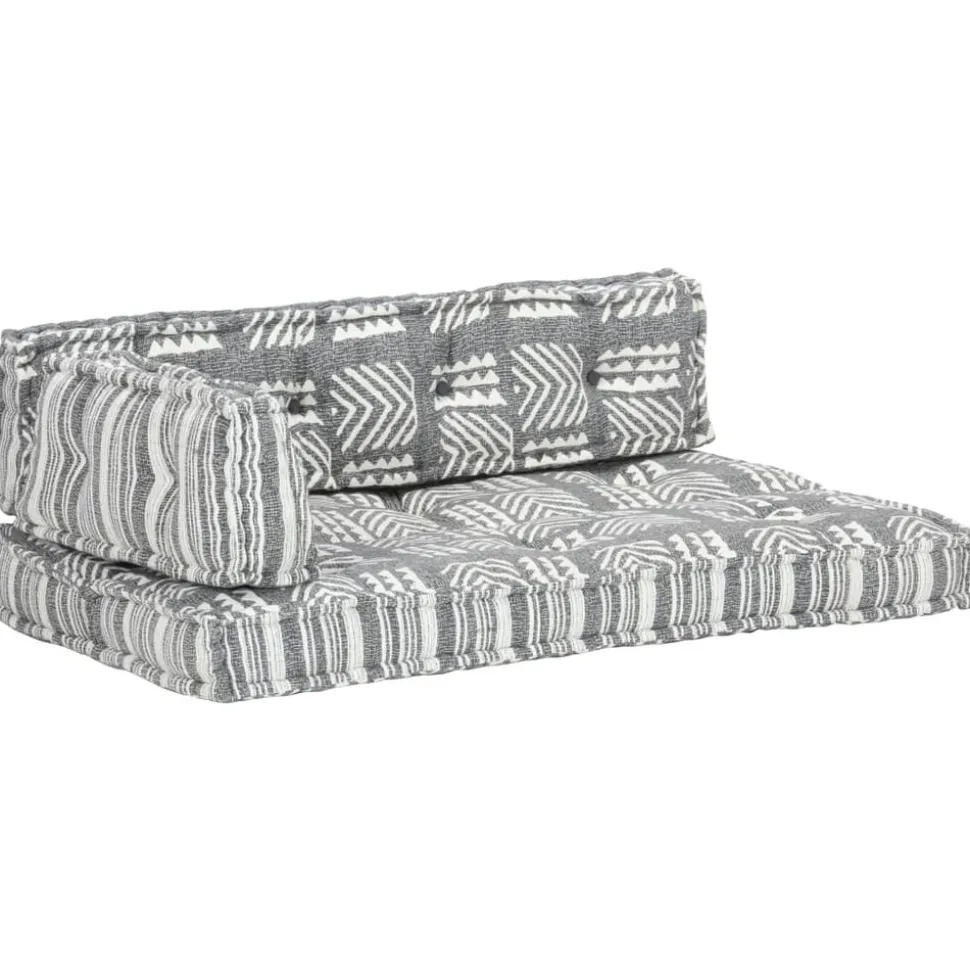 MAISON EXCLUSIVE - Coussin de canapé palette gris tissu patchwork