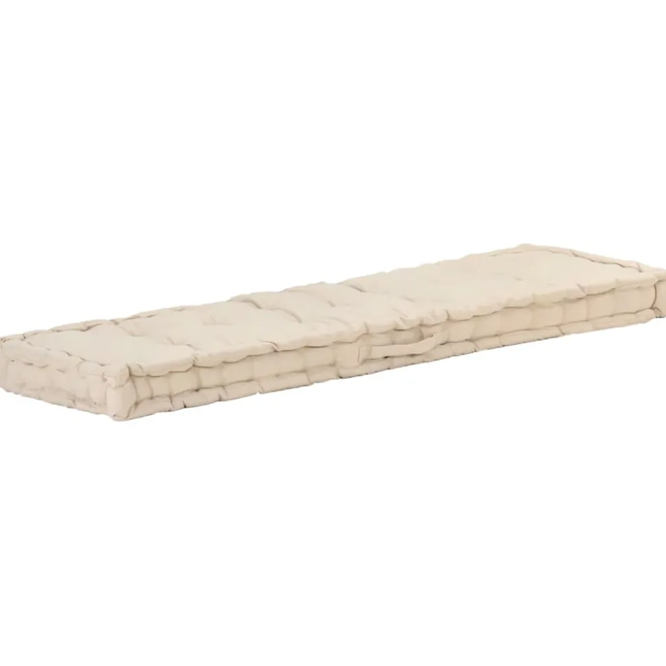 MAISON EXCLUSIVE - Coussin de plancher de palette coton 120x40x7 cm beige