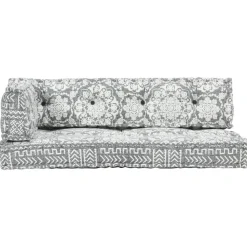 MAISON EXCLUSIVE - Coussin de canapé palette gris clair tissu patchwork