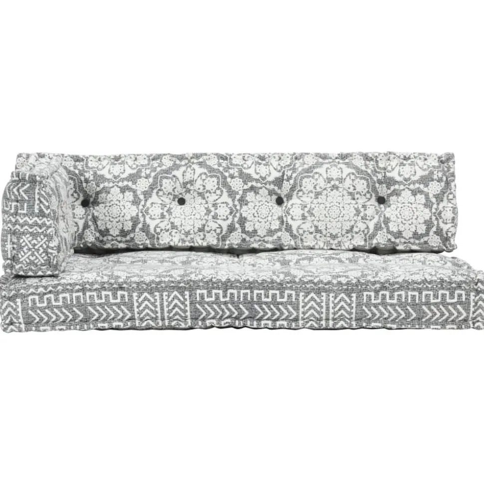MAISON EXCLUSIVE - Coussin de canapé palette gris clair tissu patchwork