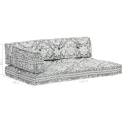 MAISON EXCLUSIVE - Coussin de canapé palette gris clair tissu patchwork