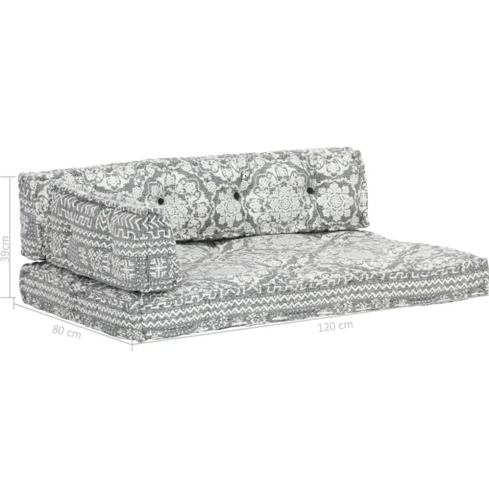 MAISON EXCLUSIVE - Coussin de canapé palette gris clair tissu patchwork