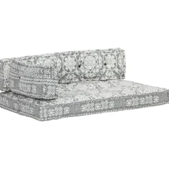 MAISON EXCLUSIVE - Coussin de canapé palette gris clair tissu patchwork