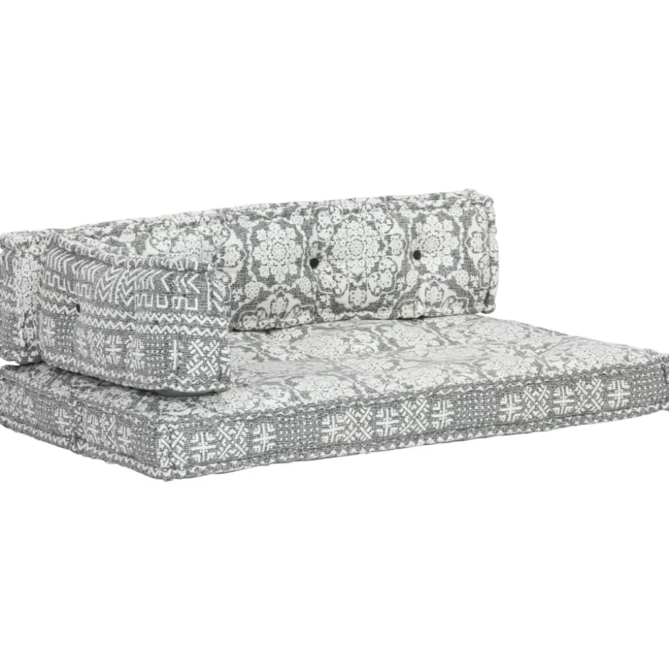 MAISON EXCLUSIVE - Coussin de canapé palette gris clair tissu patchwork
