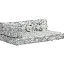MAISON EXCLUSIVE - Coussin de canapé palette gris clair tissu patchwork