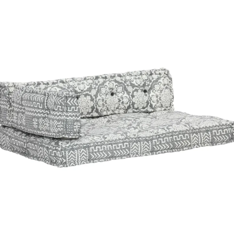MAISON EXCLUSIVE - Coussin de canapé palette gris clair tissu patchwork