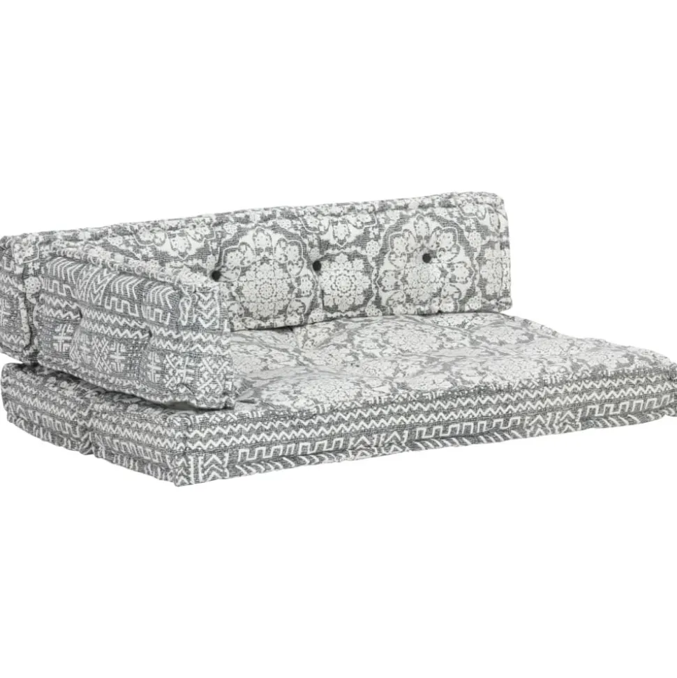 MAISON EXCLUSIVE - Coussin de canapé palette gris clair tissu patchwork