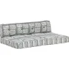 MAISON EXCLUSIVE - Coussin de canapé palette gris tissu patchwork