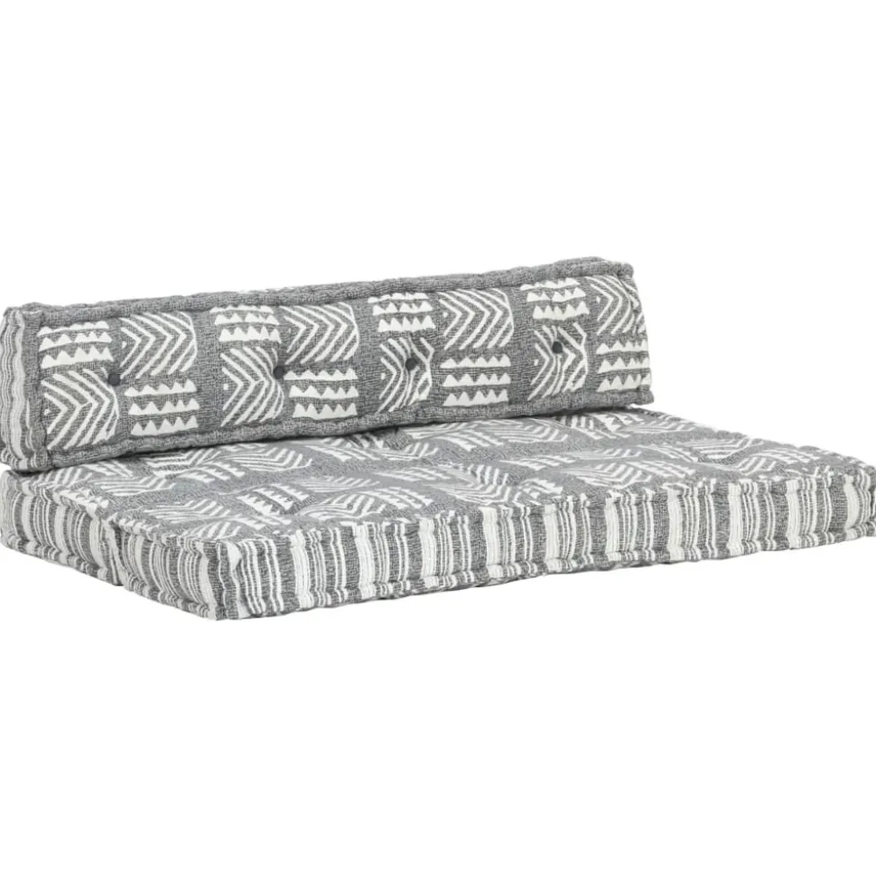 MAISON EXCLUSIVE - Coussin de canapé palette gris tissu patchwork