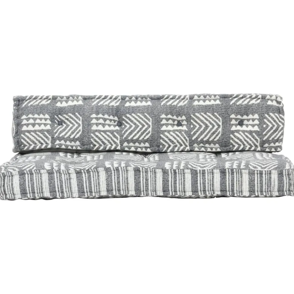 MAISON EXCLUSIVE - Coussin de canapé palette gris tissu patchwork