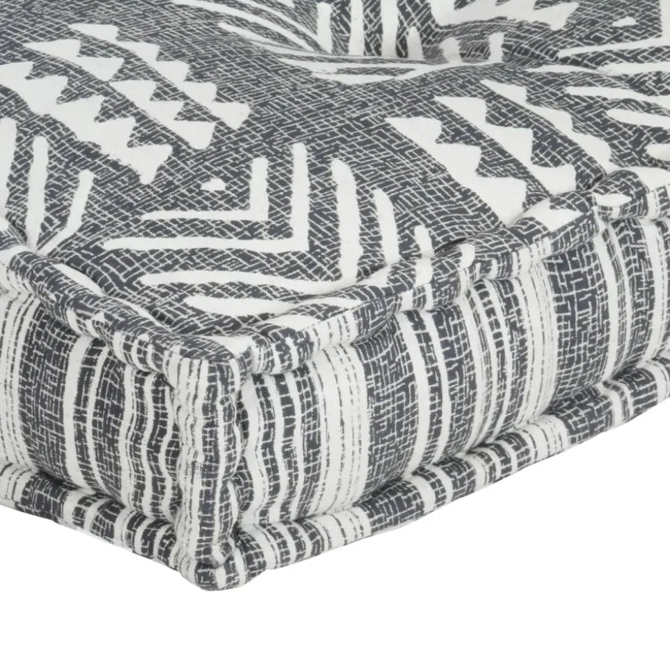 MAISON EXCLUSIVE - Coussin de canapé palette gris tissu patchwork