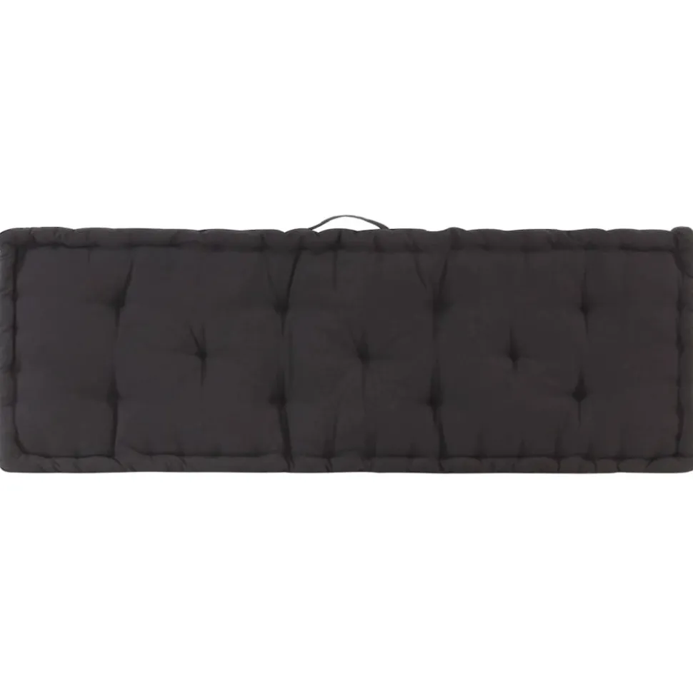 MAISON EXCLUSIVE - Coussin de plancher de palette coton 120x40x7 cm noir