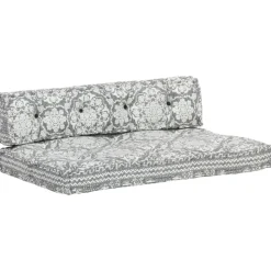 MAISON EXCLUSIVE - Coussin de canapé palette gris clair tissu patchwork