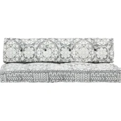 MAISON EXCLUSIVE - Coussin de canapé palette gris clair tissu patchwork