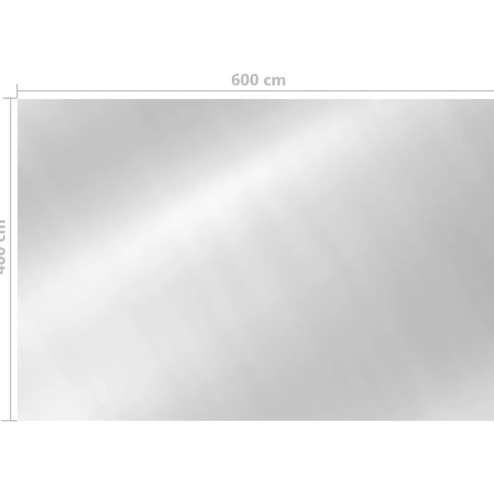 MAISON EXCLUSIVE - Couverture de piscine rectangulaire 600x400 cm pe argenté