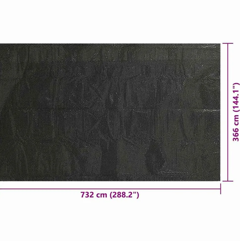 MAISON EXCLUSIVE - Couverture de piscine noir 732 x 366 cm pe
