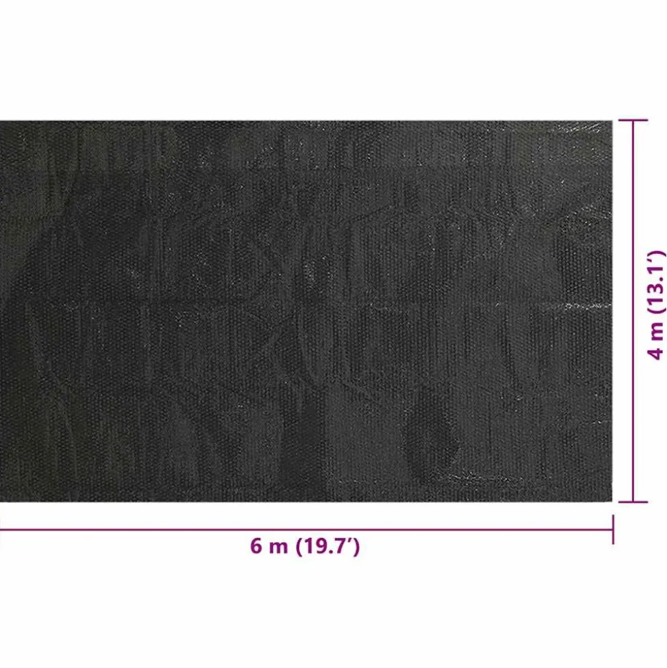 MAISON EXCLUSIVE - Couverture de piscine rectangulaire 600x400 cm pe noir