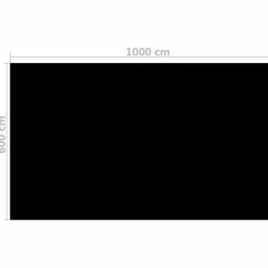 MAISON EXCLUSIVE - Couverture de piscine rectangulaire 1000x600 cm pe noir