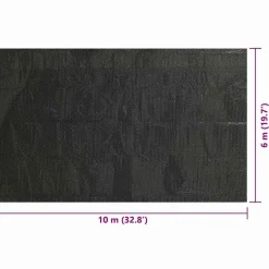 MAISON EXCLUSIVE - Couverture de piscine rectangulaire 1000x600 cm pe noir
