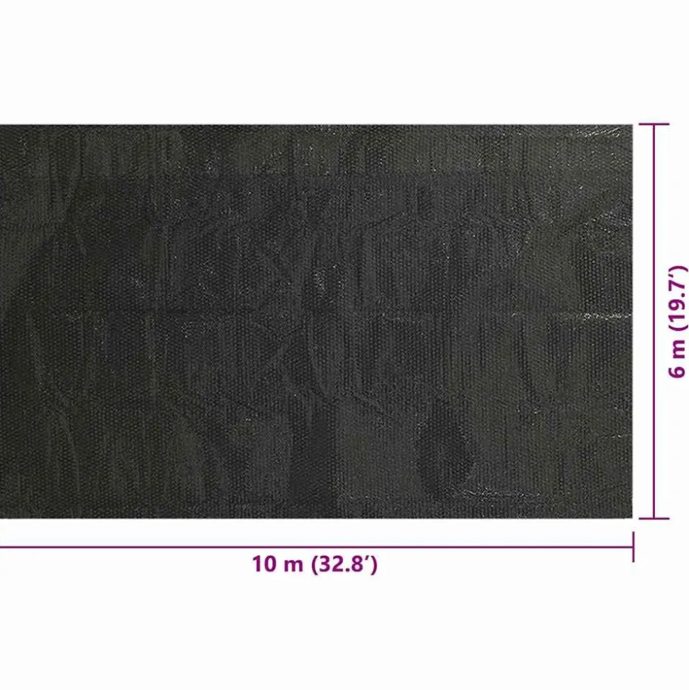 MAISON EXCLUSIVE - Couverture de piscine rectangulaire 1000x600 cm pe noir