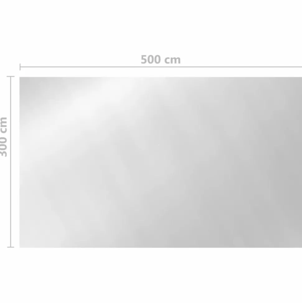 MAISON EXCLUSIVE - Couverture de piscine rectangulaire 500x300 cm pe argenté