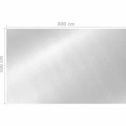 MAISON EXCLUSIVE - Couverture de piscine rectangulaire 800x500 cm pe argenté